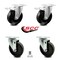 Service Caster 5 Inch Phenolic Wheel Swivel Top Plate Caster Total Lock Brakes SCC, 2PK SCC-TTL20S514-PHR-2-S-2 - alternate 6